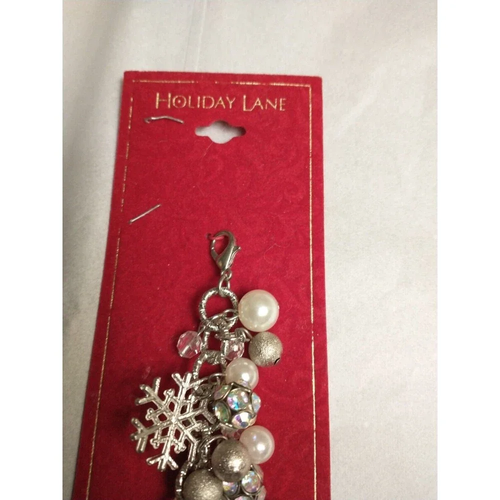 Macy's Charter Club Holiday Lane SNOWFLAKE CHARM SHAKY WATCH 18661 Christmas